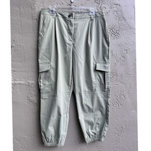 Halara NEW Womens Sage Green Pockets Athletic High Waist Cargo Casual Pants